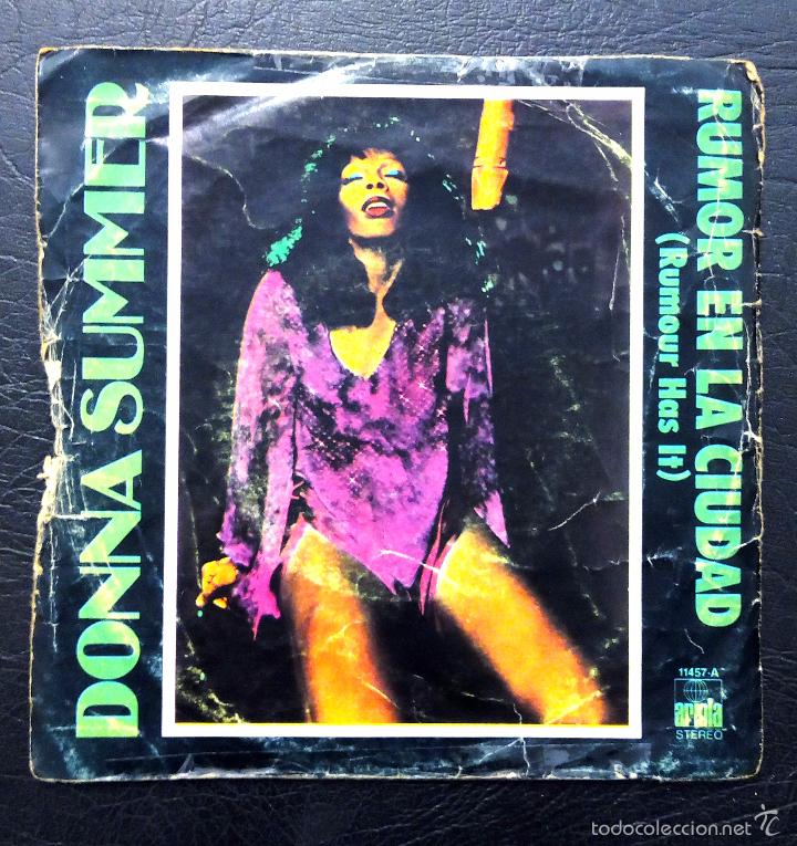 Discos de vinilo: SINGLE DONNA SUMMER - RUMOR EN LA CIUDAD - ARIOLA 1978. - Foto 1