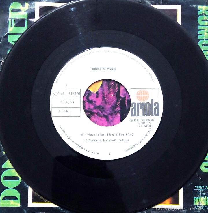 Discos de vinilo: SINGLE DONNA SUMMER - RUMOR EN LA CIUDAD - ARIOLA 1978. - Foto 4