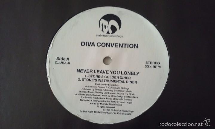 Discos de vinilo: Diva Convention - Never Leave You Lonely - 1994 - Foto 1