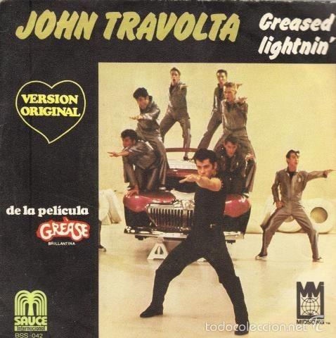 Discos de vinilo: Lote dos discos  Single  45 rp John Trevolta - Grease - Foto 2