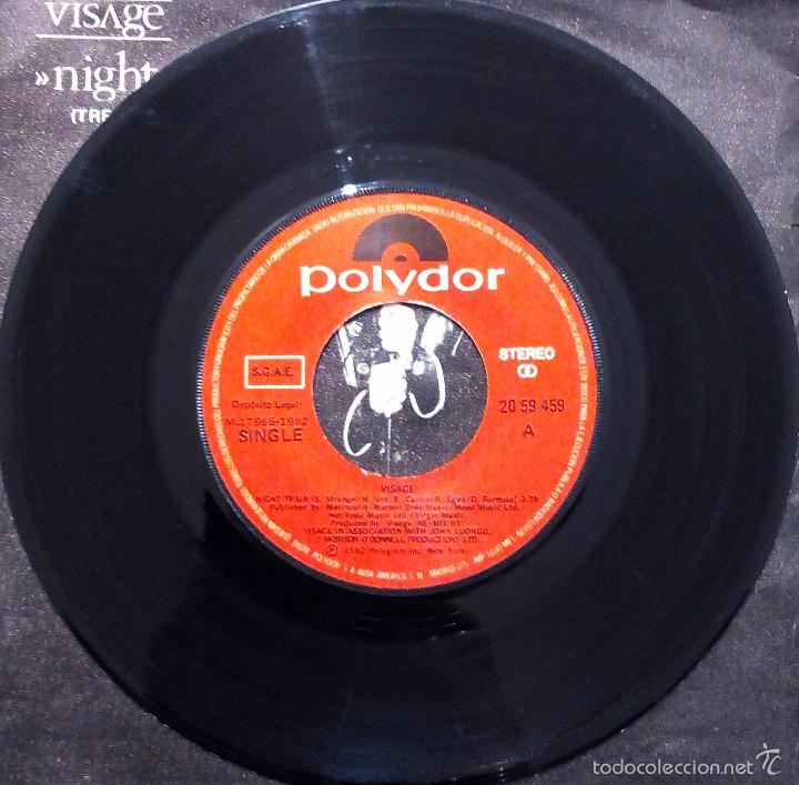 Discos de vinilo: SINGLE VISAGE - NIGHT TRAIN - POLYDOR 1982. - Foto 3