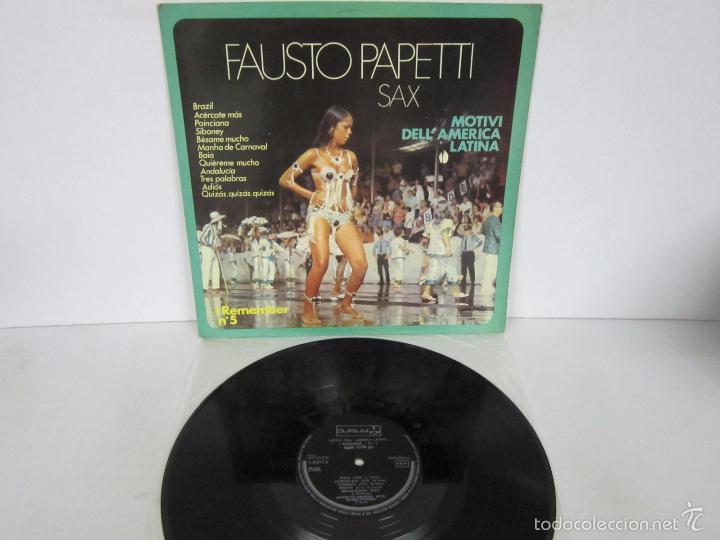 Discos de vinilo: FAUSTO PAPETTI - SAX &iexcl; REMEMBER N&ordm; 5 - LP - DURIUM 1978 SPAIN - Foto 1