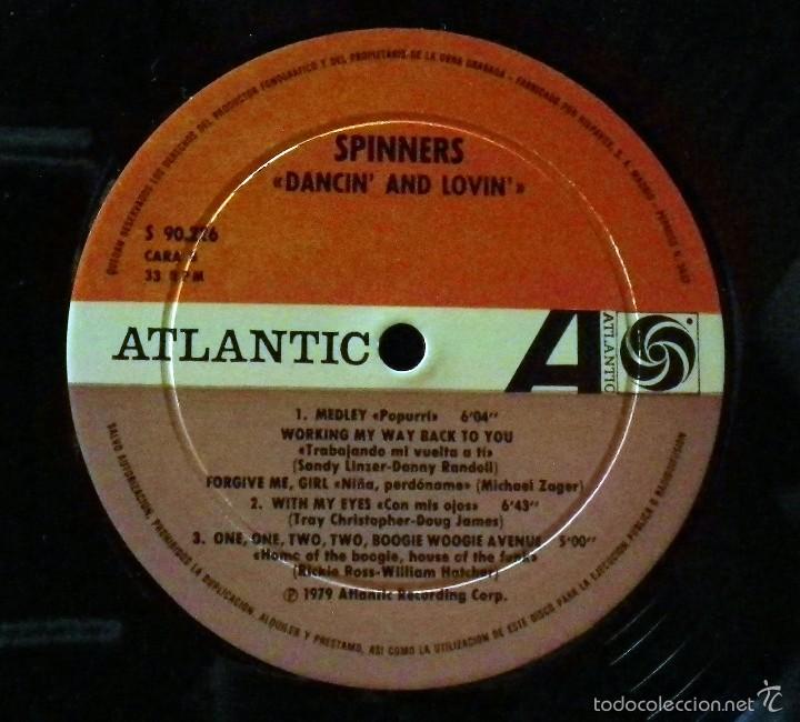 Discos de vinilo: Spinners. Dancin and Lovin. Atlantic, 1979. - Foto 3