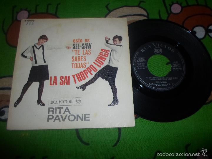 Discos de vinilo: RITA PAVONE - LA SAI TROPPO LUNGA - Foto 1
