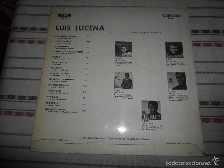 Discos de vinilo: MAS CANCIONES DE LUIS LUCENA - Foto 3