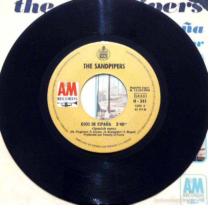 Discos de vinilo: SINGLE THE SANDPIPERS - OJOS DE ESPA&Ntilde;A - HISPAVOX 1968. - Foto 3