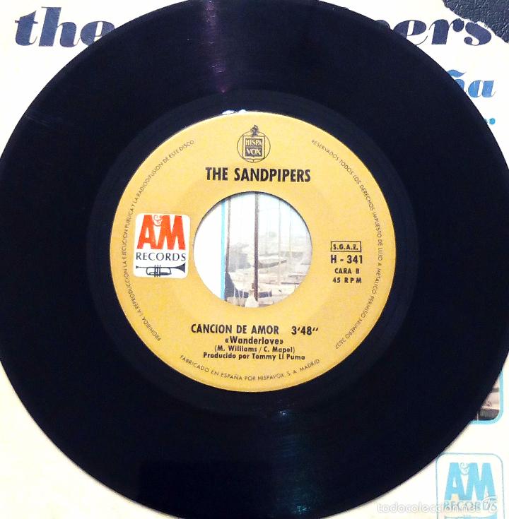 Discos de vinilo: SINGLE THE SANDPIPERS - OJOS DE ESPA&Ntilde;A - HISPAVOX 1968. - Foto 4