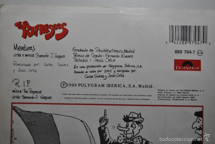 Discos de vinilo: THE REFRESCOS - MENTIRAS - SINGLE - Foto 3