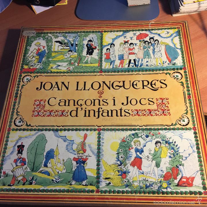Discos de vinilo: JOAN LLONGUERES (CAN&Ccedil;ONS I JOCS DINFANTS) CAJA BOX 2 LP (B-59) - Foto 1