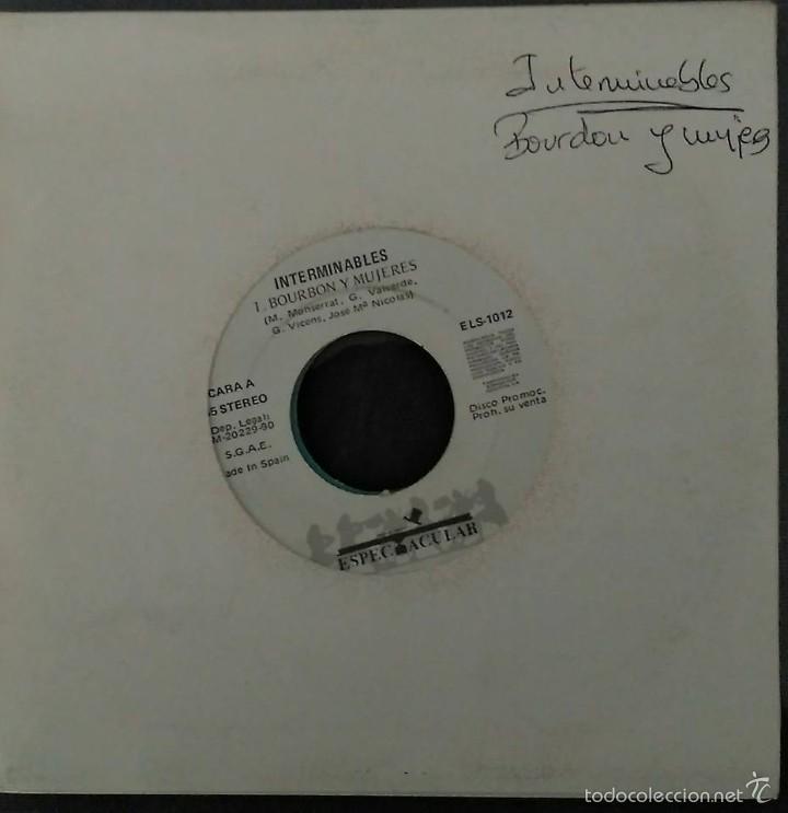 Discos de vinilo: INTERMINABLES ENTRANDO EN LA NOCHE (PROMO) - Foto 1
