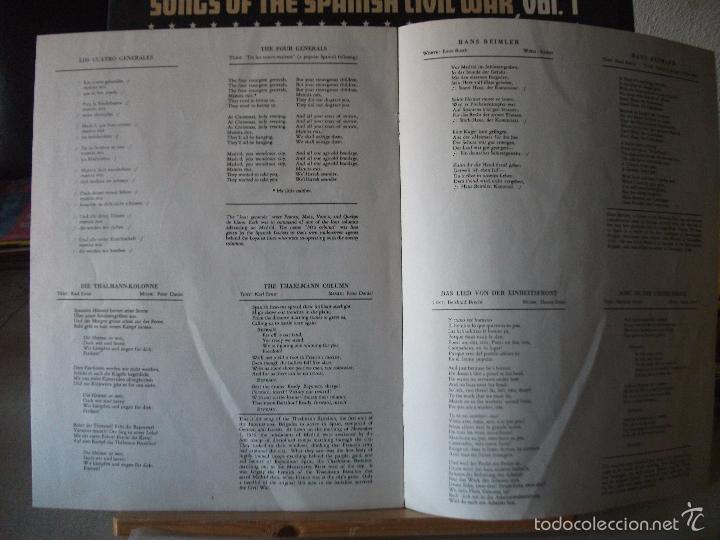 lp songs of the spanish civil war, vol. 1, orig Comprar Discos LP