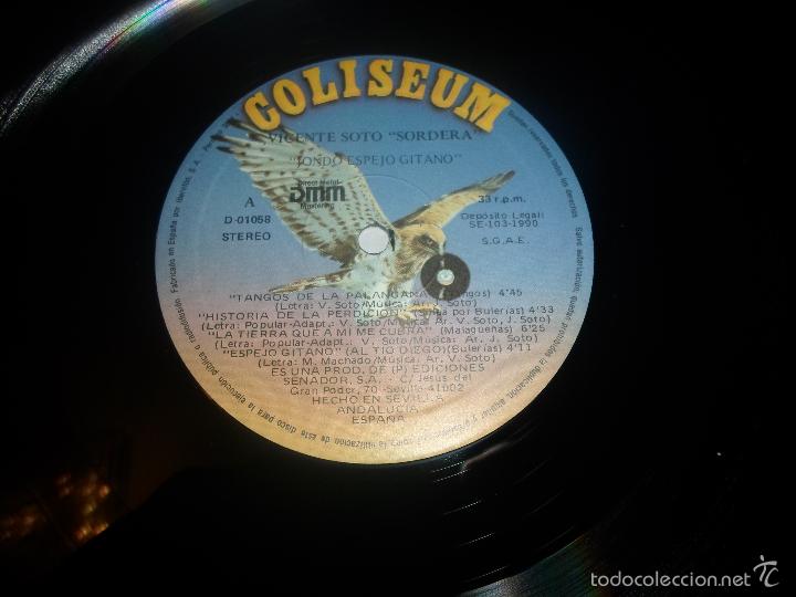 Discos de vinilo: VICENTE SOTO  SORDERA JONDO ESPEJO GITANO - Foto 2