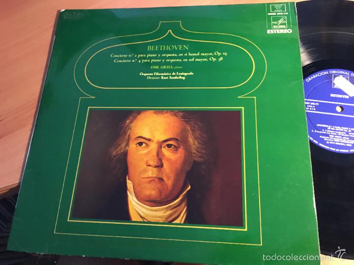 Discos de vinilo: EMIL GILES. KURT SANDERLING (BEETHOVEN N&ordm; 2 OP. 19 - N&ordm; 4 OP. 58) LP 1974 ESPA&Ntilde;A  (VINF)