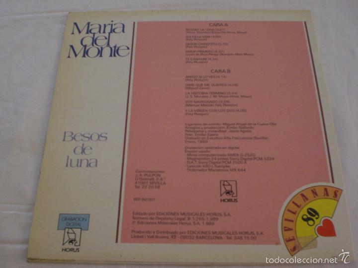 Discos de vinilo: Mar&iacute;a del Monte - Besos de luna - Foto 2