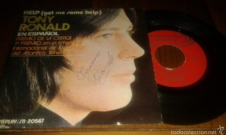 Discos de vinilo: Disco vinilo single, Tony Ronald:help - Foto 1