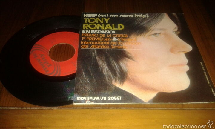 Discos de vinilo: Disco vinilo single, Tony Ronald:help - Foto 2