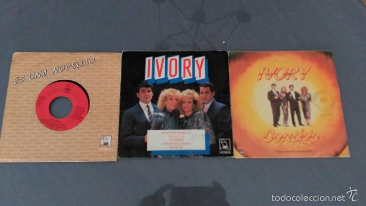Disques de vinyle: LOTE DE 3 SINGLES IVORY