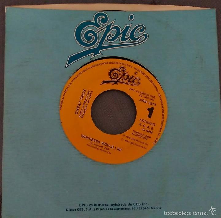 Discos de vinilo: CHEAP TRICK - WHEREVER WOULD I BE - SINGLE PROMO - Foto 1