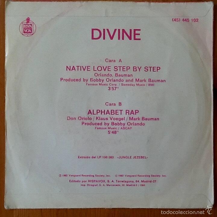 Discos de vinilo: DIVINE : NATIVE LOVE STEP BY STEP [0 RECORDS - ESP 1982] 7 - Foto 2