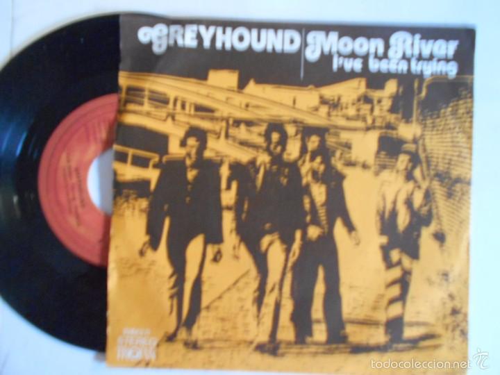 Discos de vinilo: GREYHOUND-SINGLE MOON RIVER-1972 - Foto 2
