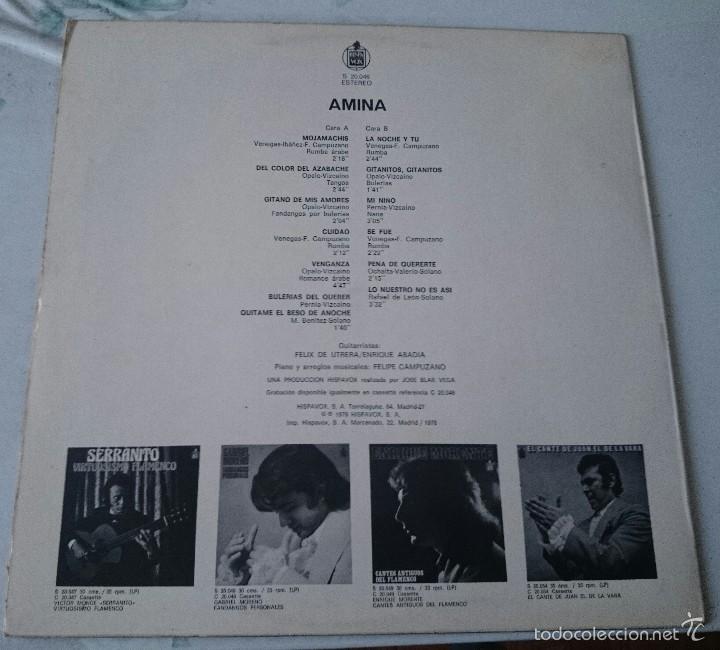 Discos de vinilo: AMINA: MOJAMACHIS (HISPAVOX 1978) - Foto 4