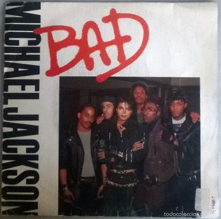 Discos de vinilo: Michael Jackson. Bad/ I can&rsquo;t help it. Epic, Spain 1987 single - Foto 1