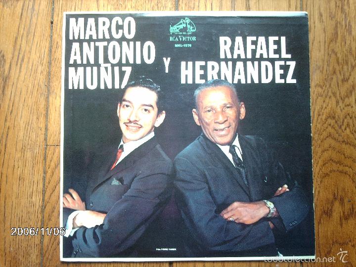 Disques de vinyle: marco antonio mu&ntilde;iz y rafael hernandez