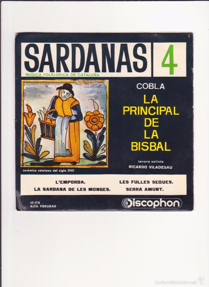 Discos de vinilo: SARDANAS 4 - LA PRINCIPAL DE LA BISBAL - 1961 - Foto 1