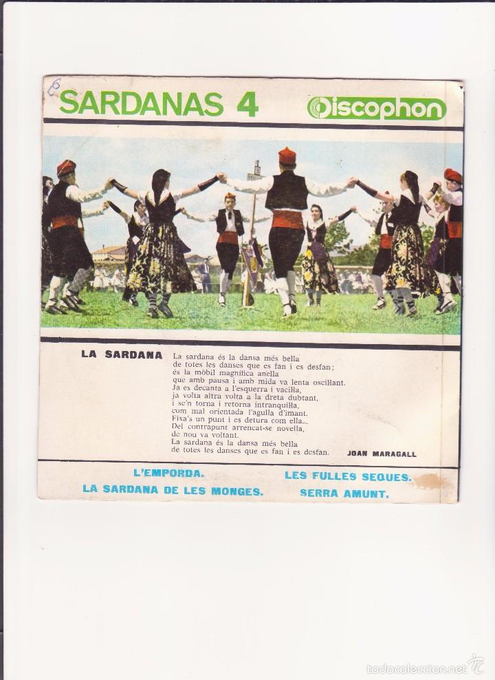 Discos de vinilo: SARDANAS 4 - LA PRINCIPAL DE LA BISBAL - 1961 - Foto 2