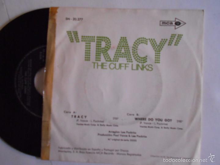 Discos de vinilo: THE CUFF LINKS-SINGLE TRACY-1969 - Foto 2