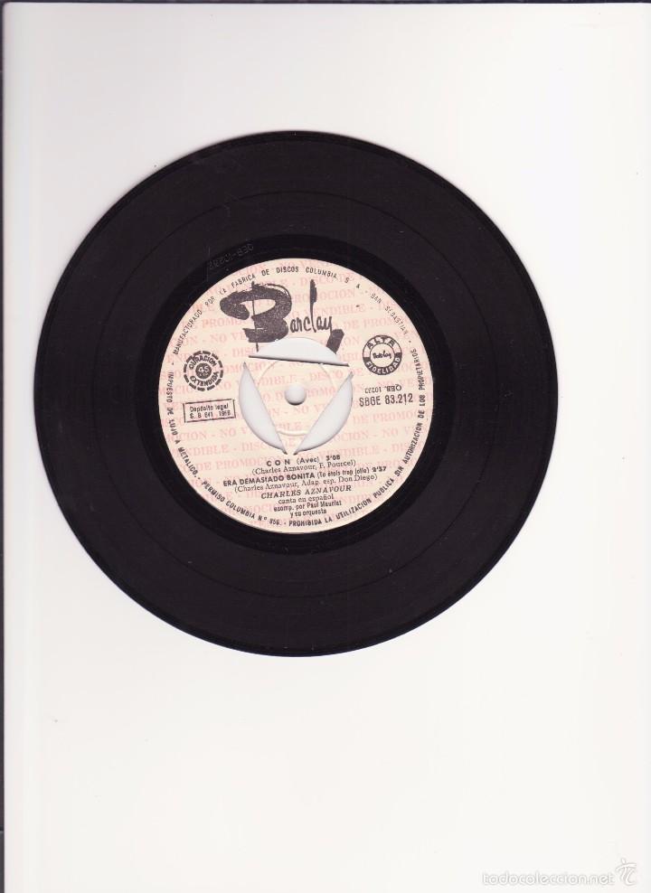 Discos de vinilo: SINGLE VINILO . CHARLES AZNAVOUR -1966 - Foto 1