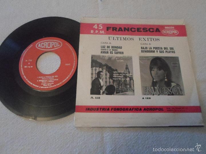 Discos de vinilo: FRANCESCA - LUZ DE BONDAD - Foto 2