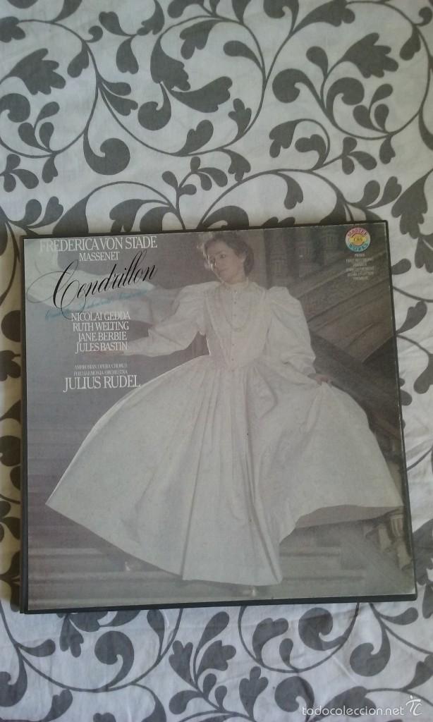 Vinyl records: massenet- cendrillon - gedda-welting-philharmonia orchestra- rudel, 3 lp's MINT
