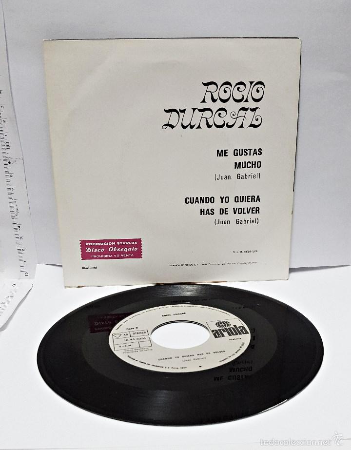 Discos de vinilo: Disco single de Rocio Durcal. Promocion STARLUX - Foto 2