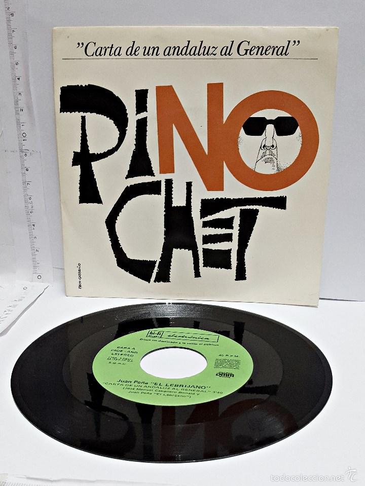 Discos de vinilo: SINGLE DE CARTA DE UN ANDALUZ AL GENERAL PINOCHET - Foto 1
