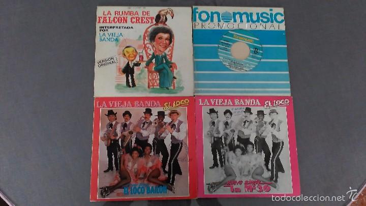 Discos de vinilo: LOTE DE 4 SINGLES LA VIEJA BANDA - Foto 1