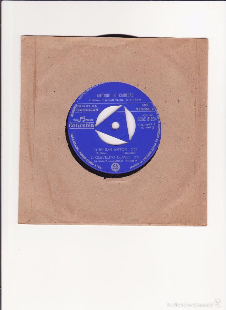 Discos de vinilo: Single ANTONIO DE CANILLAS 1966 PROMOCIONAL - Foto 1
