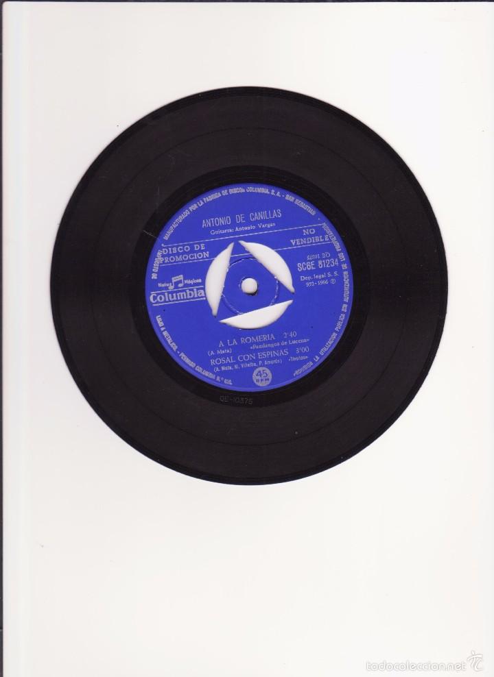 Discos de vinilo: Single ANTONIO DE CANILLAS 1966 PROMOCIONAL - Foto 3