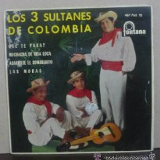 Discos de vinilo: LOS 3 SULTANES DE COLOMBIA - QUÉ TE PASA? + 3 - EP FONTANA 1963 