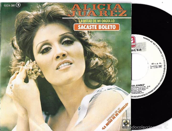 Disques de vinyle: ALICIA JU&Aacute;REZ: SACASTE BOLETO / VERDAD QUE DUELE