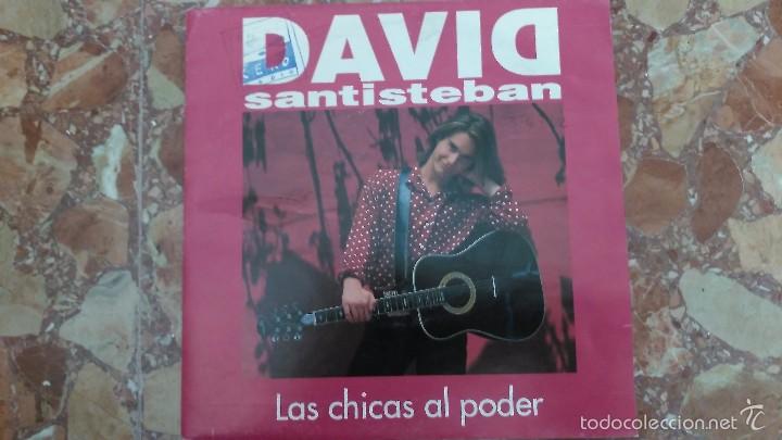 Discos de vinilo: DAVID SANTISTEBAN - LAS CHICAS AL PODER SINGLE 1992 PROMOCIONAL SPAI - Foto 1
