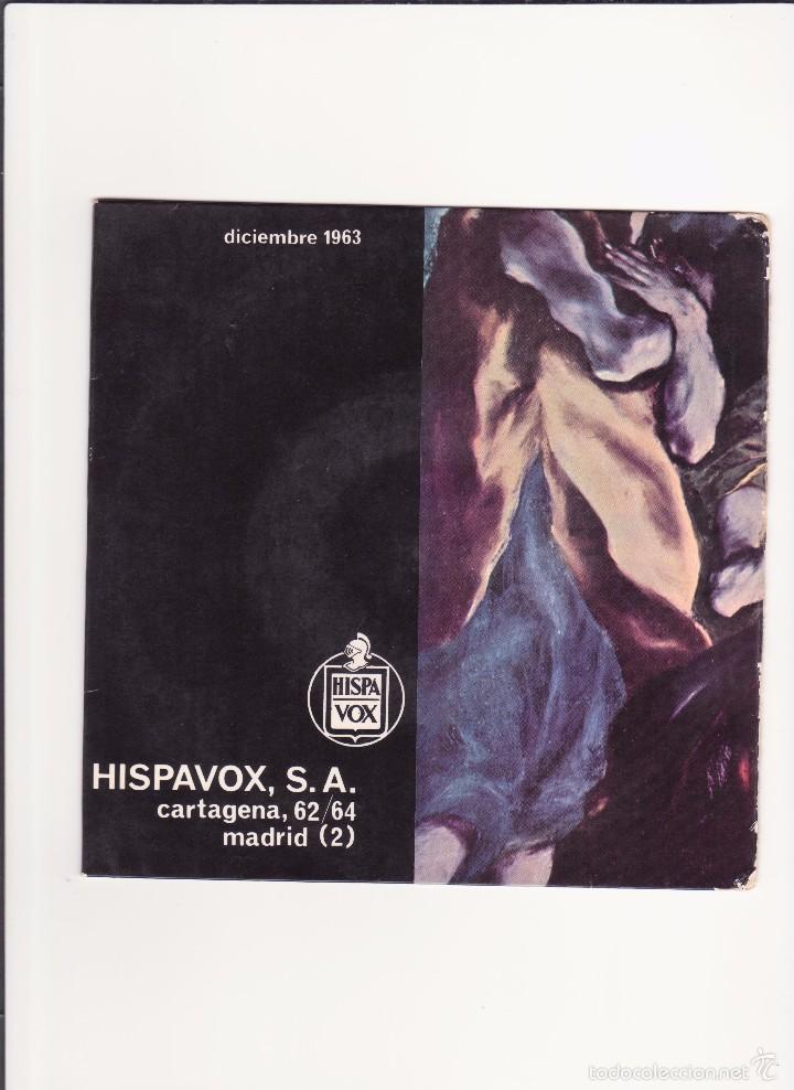 Discos de vinilo: HISPAVOX FELICITA LA NAVIDAD - 1963 - Foto 1