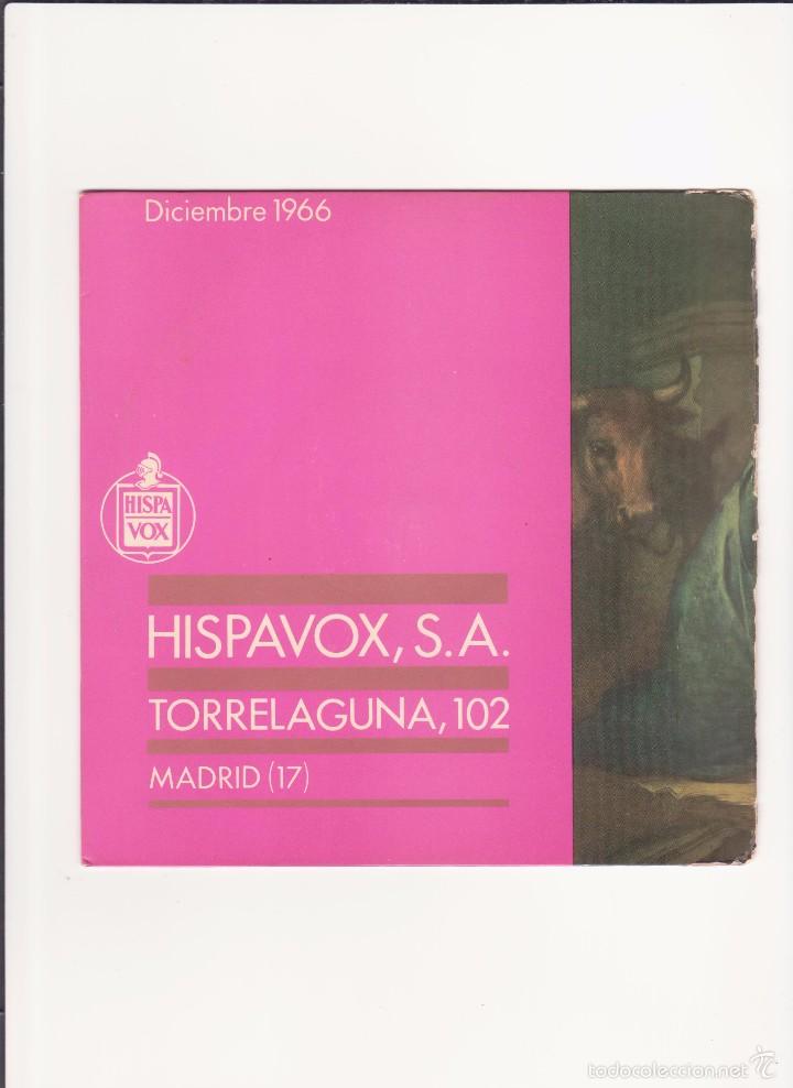 Discos de vinilo: HISPAVOX FELICITA LA NAVIDAD - 1966 - Foto 1