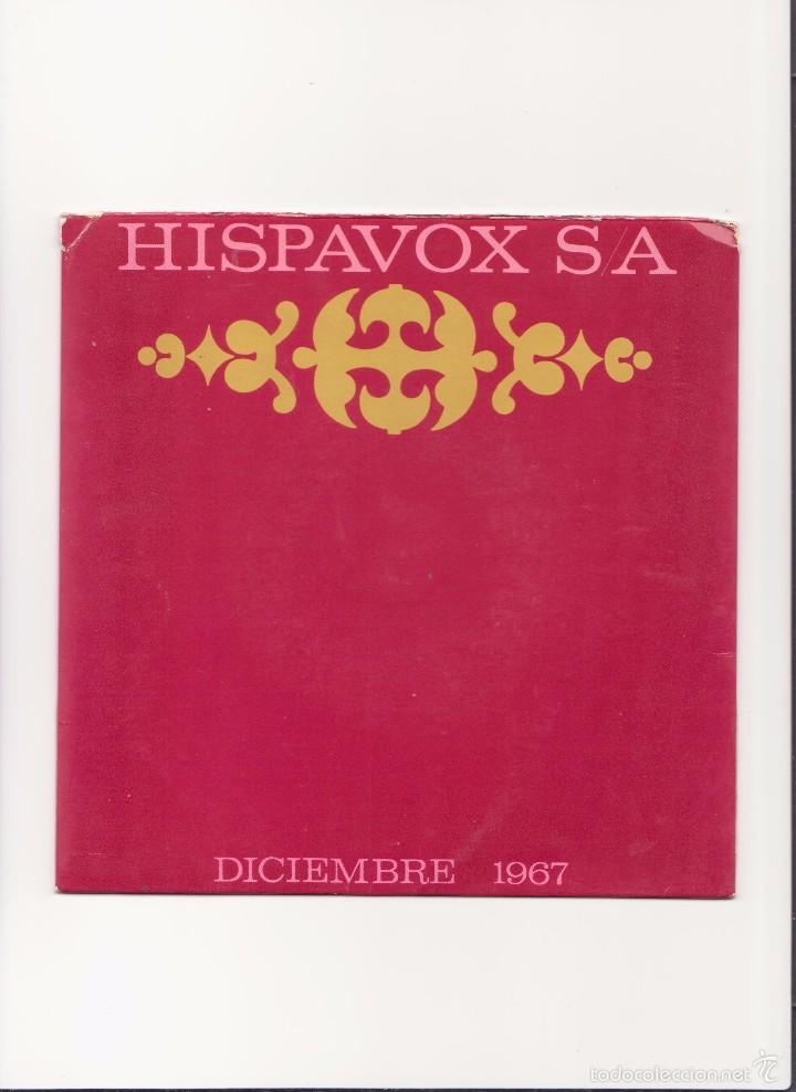 Discos de vinilo: HISPAVOX FELICITA LA NAVIDAD - 1967 - Foto 1