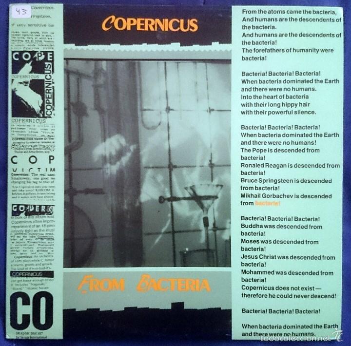 Discos de vinilo: Copernicus: From Bacteria, Lp Dead Man&acute;s Curve DMC 017, 1987. M/EX - Foto 1