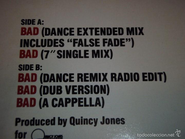 Discos de vinilo: MICHAEL JACKSON ( BAD 5 VERSIONES ) 1987 -HOLANDA MAXI33 EPIC* - Foto 3