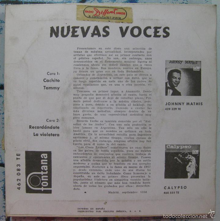 Discos de vinilo: Nuevas Voces. 1958 - Foto 2