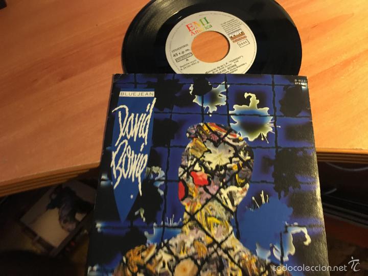 Discos de vinilo: DAVID BOWIE (BLUE JEAN) SINGLE ESPA&Ntilde;A 1984 (EPI2) - Foto 1