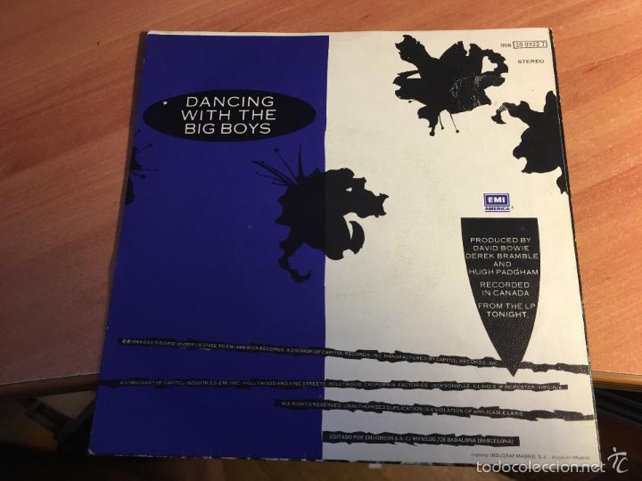 Discos de vinilo: DAVID BOWIE (BLUE JEAN) SINGLE ESPA&Ntilde;A 1984 (EPI2) - Foto 3