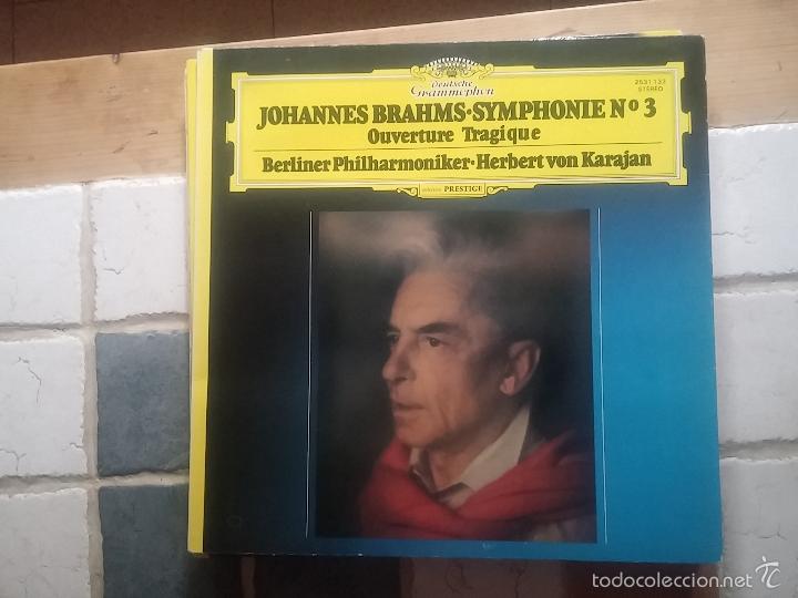 Discos de vinilo: Brahms - Sinfon&iacute;a num. 3 - Foto 1